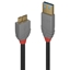 Attēls no Lindy 3m USB 3.0 Type A to  Micro-B Cable, Anthra Line