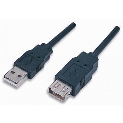 Изображение Kabel USB Manhattan USB-A - USB-A 0.5 m Czarny (322904)