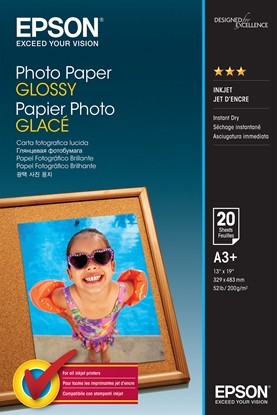 Picture of Epson Photo Paper Glossy - A3+ - 20 sheets