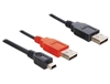 Изображение Delock Cable 2 x USB 2.0-A male  USB mini 5-pin