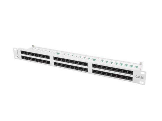 Picture of Lanberg Patchpanel 48-Port 1U 19" Cat. 5E UTP grau