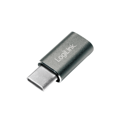 Attēls no Adapter USB LogiLink USB-C - microUSB Srebrny  (AU0041)