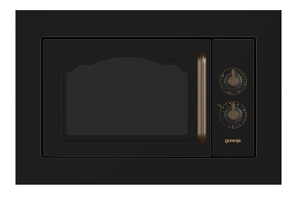 Изображение Gorenje | BM235CLB | Microwave oven with grill | Built-in | 23 L | 800 W | Grill | Black