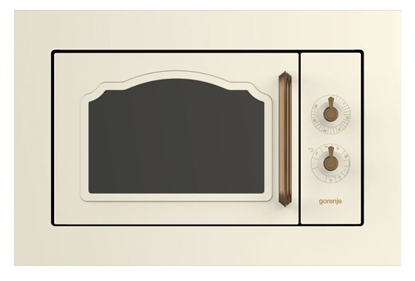 Attēls no Gorenje | Microwave oven with grill | BM235CLI | Built-in | 23 L | 800 W | Grill | Ivory