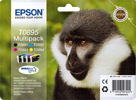 Picture of Epson DURABrite Ultra Ink T 089 Multipack BCMY            T 0895