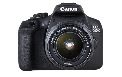 Attēls no Canon EOS 2000D + EF-S 18-55mm f/3.5-5.6 IS II SLR Camera Kit 24.1 MP CMOS 6000 x 4000 pixels Black