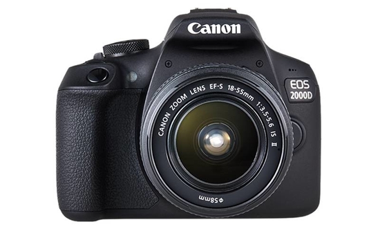 Picture of Canon EOS 2000D + EF-S 18-55mm f/3.5-5.6 IS II SLR Camera Kit 24.1 MP CMOS 6000 x 4000 pixels Black
