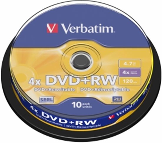 Изображение Matricas DVD+RW SERL Verbatim 4.7GB 4x 10 Pack Spindle