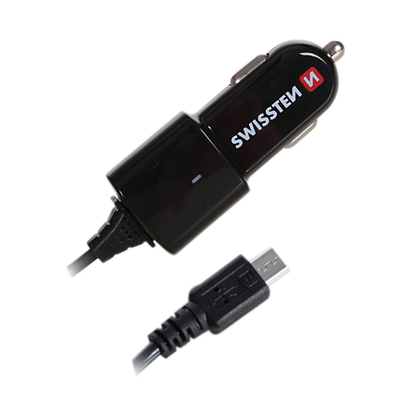 Изображение Swissten Premium Car charger 12 / 24V whit Micro USB Cable