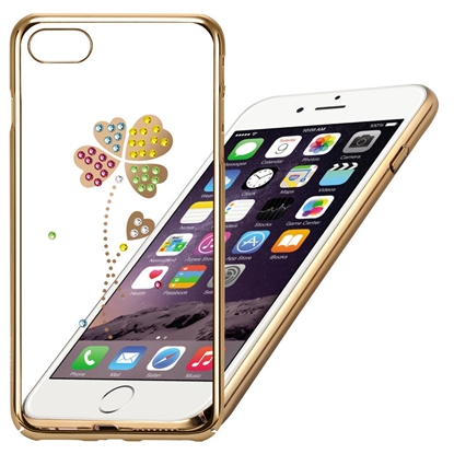 Изображение X-Fitted Plastic Case With Swarovski Crystals for Apple iPhone 6 / 6S Gold / Lucky Clover