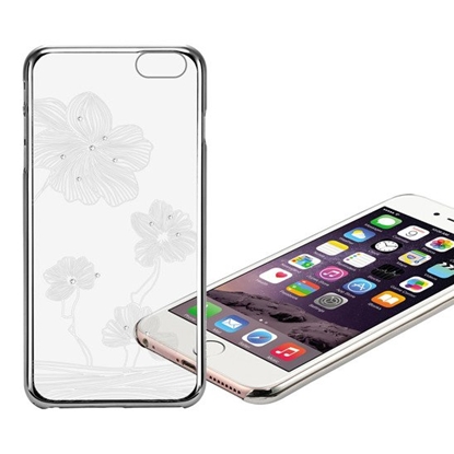 Attēls no X-Fitted Plastic Case With Swarovski Crystals for Apple iPhone 6 / 6S Silver / Lotus