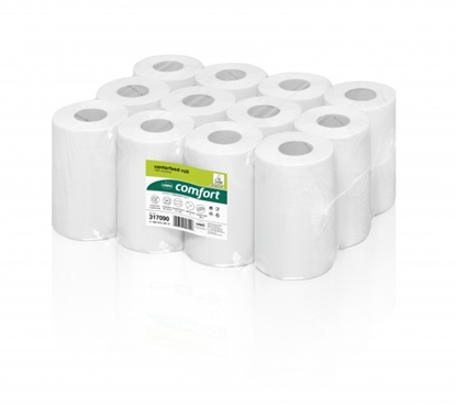 Изображение WEPA Centre Feed Rolls for Feed point system RPMB268, 68m 195 sheets, 20x35, Recycled tissue(12pcs)