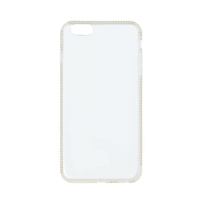 Изображение Beeyo Diamond Frame Silicone Back Case For Apple iPhone 6 Plus Transparent - Gold