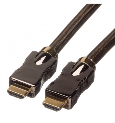 Attēls no ROLINE HDMI Ultra HD Cable + Ethernet, M/M, black, 1.5 m