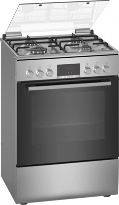 Изображение Bosch Serie 4 HXN390D50L cooker Freestanding cooker Gas Silver A