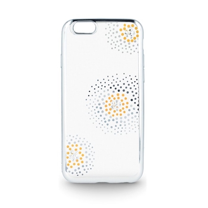 Изображение Beeyo Flower Dots Silicone Back Case For Huawei Y6 / Y5 (2017) Transparent - Silver