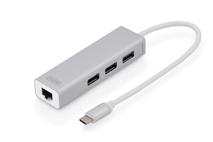 Attēls no Digitus USB Type-C? 3-Port Hub + Gigabit Ethernet