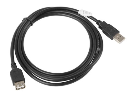 Picture of Przedłużacz kabla USB 2.0 AM-AF czarny 1.8M 