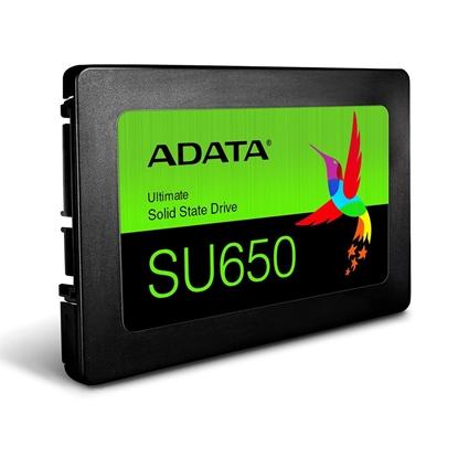 Attēls no SSD|ADATA|SU650|960GB|SATA 3.0|Write speed 450 MBytes/sec|Read speed 520 MBytes/sec|2,5"|TBW 560 TB|MTBF 2000000 hours|ASU650SS-960GT-R