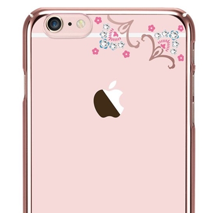 Picture of X-Fitted Plastic Case With Swarovski Crystals for Apple iPhone 6 / 6S Rose gold / Lucky Flower