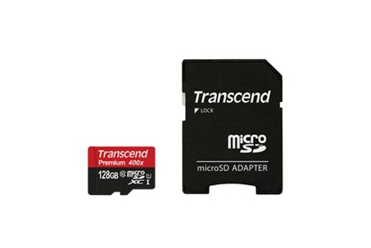 Picture of Transcend microSDXC        128GB Class 10 UHS-I 400x + SD Adapter