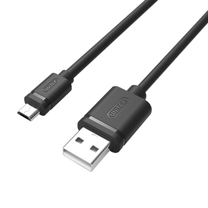 Attēls no Kabel USB Unitek USB-A - microUSB 0.5 m Czarny (Y-C454GBK)
