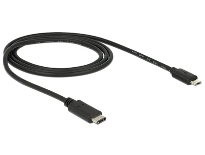 Изображение Delock Cable USB Type-C™ 2.0 male - USB 2.0 type Micro-B male 1 m black