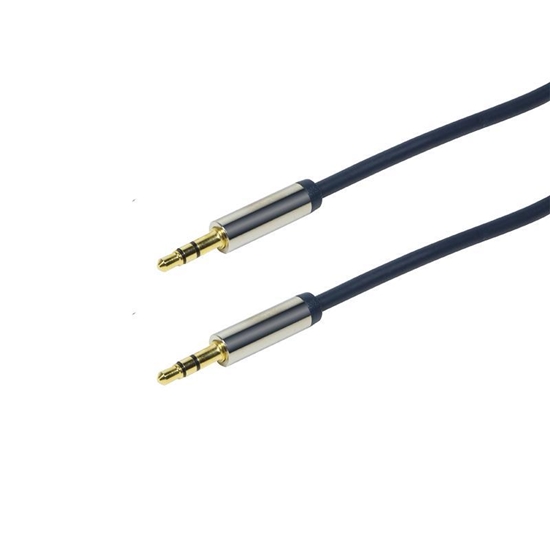 Picture of Kabel LogiLink Jack 3.5mm - Jack 3.5mm 0.5m niebieski (CA10050)