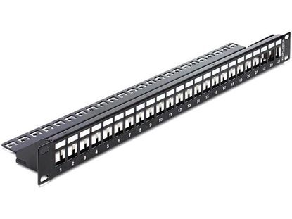 Picture of Delock 19 Keystone Patch Panel 24 Port black
