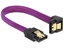 Picture of Delock SATA cable 6 Gbs 10 cm down  straight metal purple Premium
