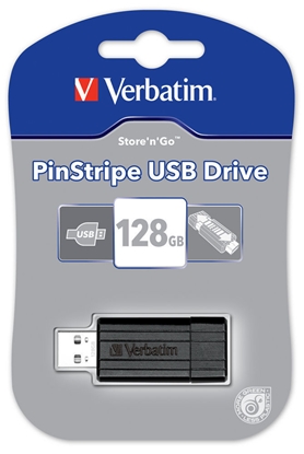 Attēls no Verbatim Store n Go        128GB Pinstripe USB 2.0 black    49071