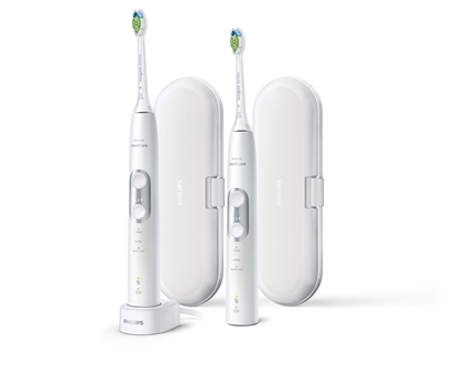 Attēls no Philips Sonicare HX6877/34 electric toothbrush Adult Sonic toothbrush Silver, White