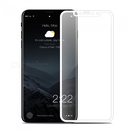 Attēls no Swissten Ultra Durable 3D Japanese Tempered Glass Premium 9H Screen Protector Apple iPhone XS Max White