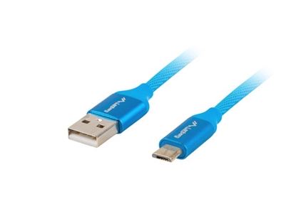 Attēls no Kabel Premium USB micro BM - AM 2.0 1m niebieski QC 3.0 