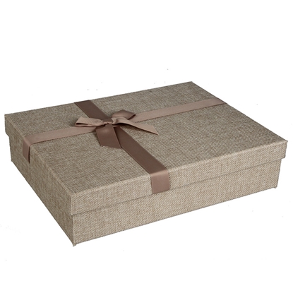 Picture of Dāvanu kaste brūna, pelēka 34x26x8cm