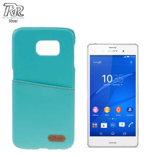 Picture of Roar Noble Skin Super Plāns Eko ādas Aizmugures Maks ar nodalījumu kartēm Sony Xperia Z3 D6603 Piparmētru Zaļš (EU Blister)