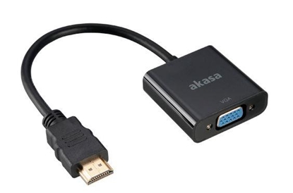 Attēls no Akasa AK-CBHD15-20BK cable interface/gender adapter HDMI VGA Black