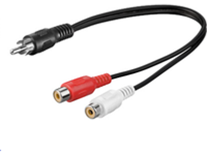 Picture of Kabel MicroConnect RCA (Cinch) - RCA (Cinch) x2 0.2m czarny (AUDC02)