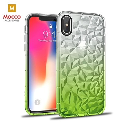 Attēls no Mocco Trendy Diamonds Silicone Back Case for Apple iPhone XS Max Green