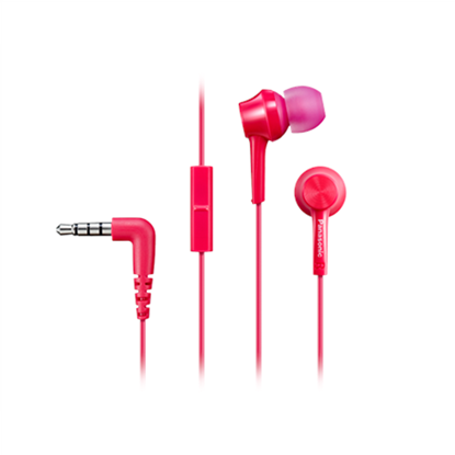 Attēls no Panasonic | Canal type | RP-TCM115E-P | Wired | In-ear | Microphone | Red
