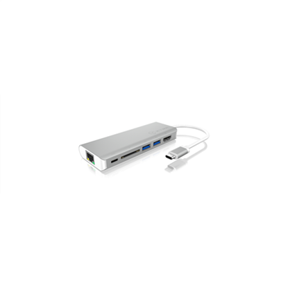 Attēls no ICY BOX IB-DK4034-CPD Wired USB 3.2 Gen 1 (3.1 Gen 1) Type-C Silver, White