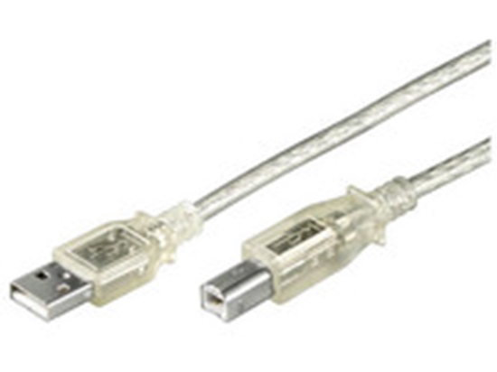 Picture of Kabel USB MicroConnect USB-A - USB-B 1 m Przezroczysty (USBAB1T)