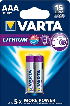 Attēls no 1x2 Varta Ultra Lithium Micro AAA LR03