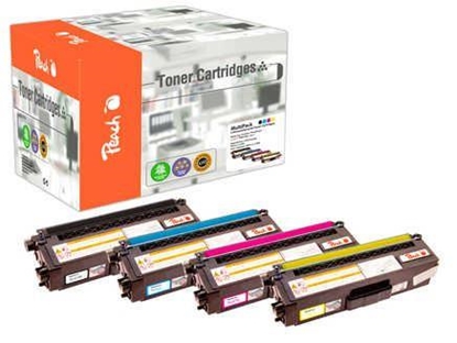 Picture of Peach PT793 toner cartridge 4 pc(s) Compatible Black, Cyan, Magenta, Yellow