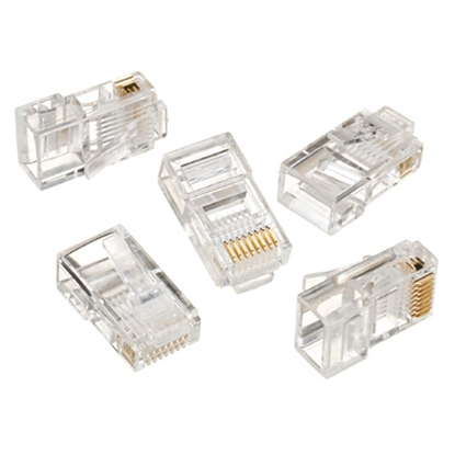 Изображение Cablexpert | Modular plug 8P8C for solid LAN cable CAT5, UTP, 10 pcs. per bag