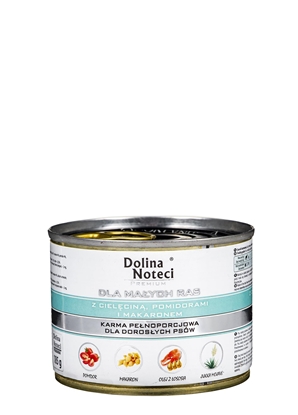 Изображение Dolina Noteci Premium with veal, tomatoes and pasta - wet dog food for adult small breeds - 185g