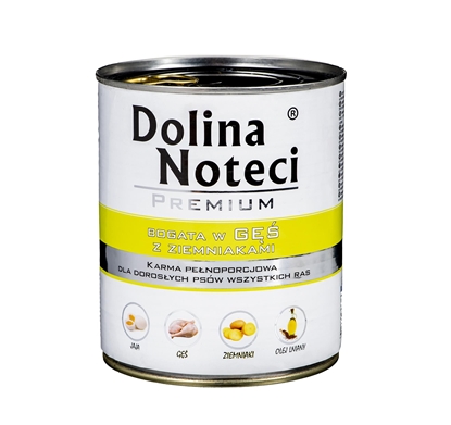 Attēls no DOLINA NOTECI Premium Rich in goose with potatoes - Wet dog food - 800 g