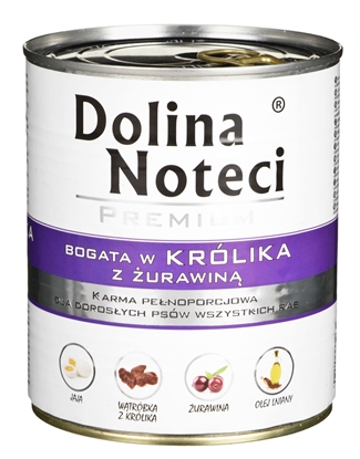 Attēls no DOLINA NOTECI Premium Rich in rabbit with cranberries - Wet dog food - 800 g