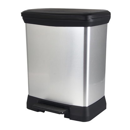 Picture of Atkritumu tvertne Curver Deco ar pedāli 30l sudraba