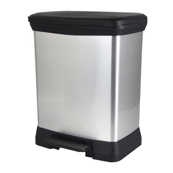 Picture of Atkritumu tvertne Curver Deco ar pedāli 30l sudraba